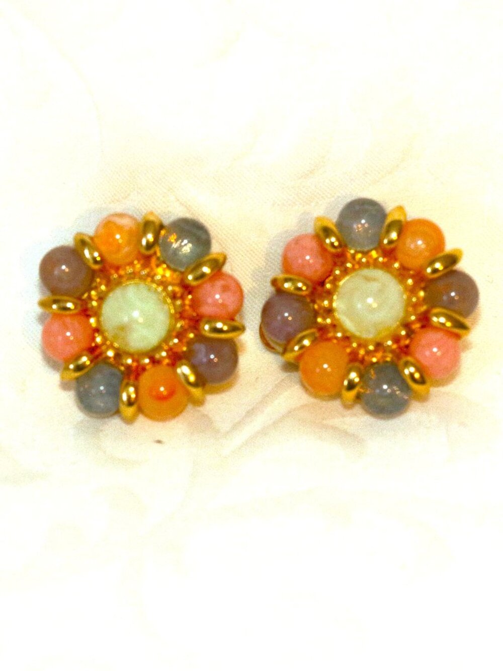 Vintage Floral Cluster Earrings from Joan Rivers